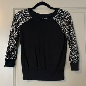 Sequin sleeve sweater